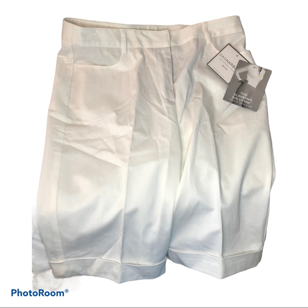 NWT Sag Harbor shorts, dressy, white, Sz. 10P